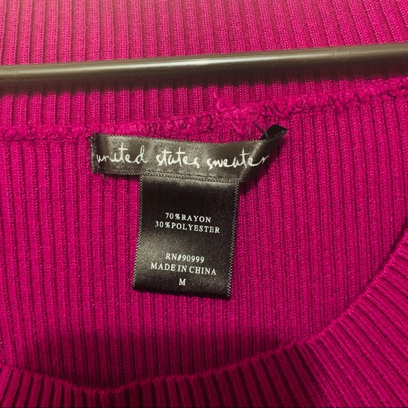 United States Sweater Wine Colored Size M - Picture 3 of 3